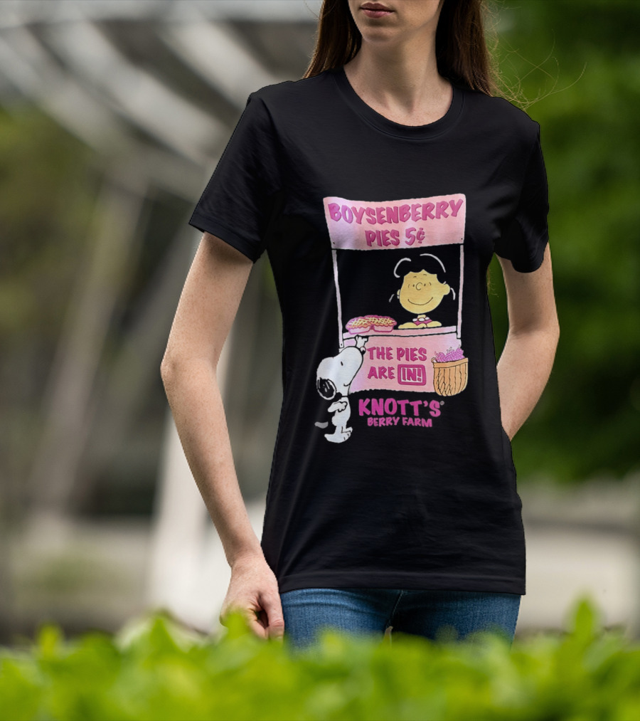Peanuts Boysenberry Pies 5¢ The Pies Are In Knott's Berry Farm T-Shirt