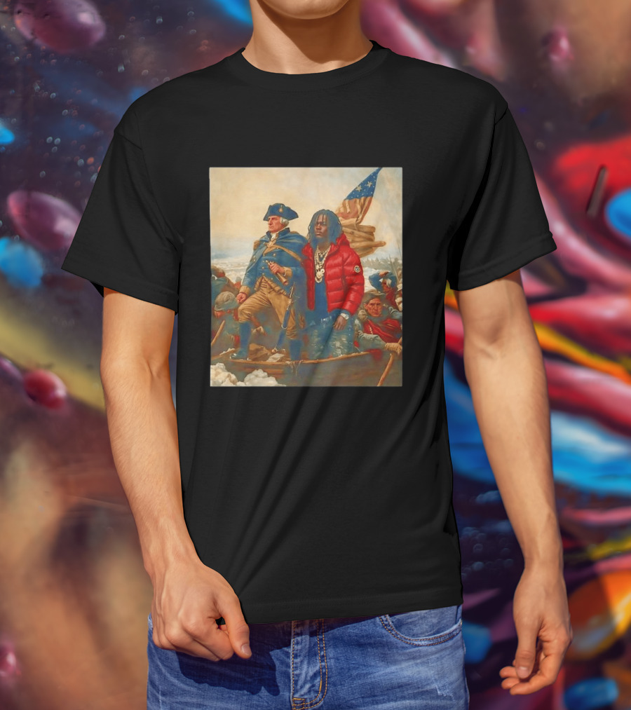 Washington Crossing The Delaware With Chief Keef Collaboration T-Shirt