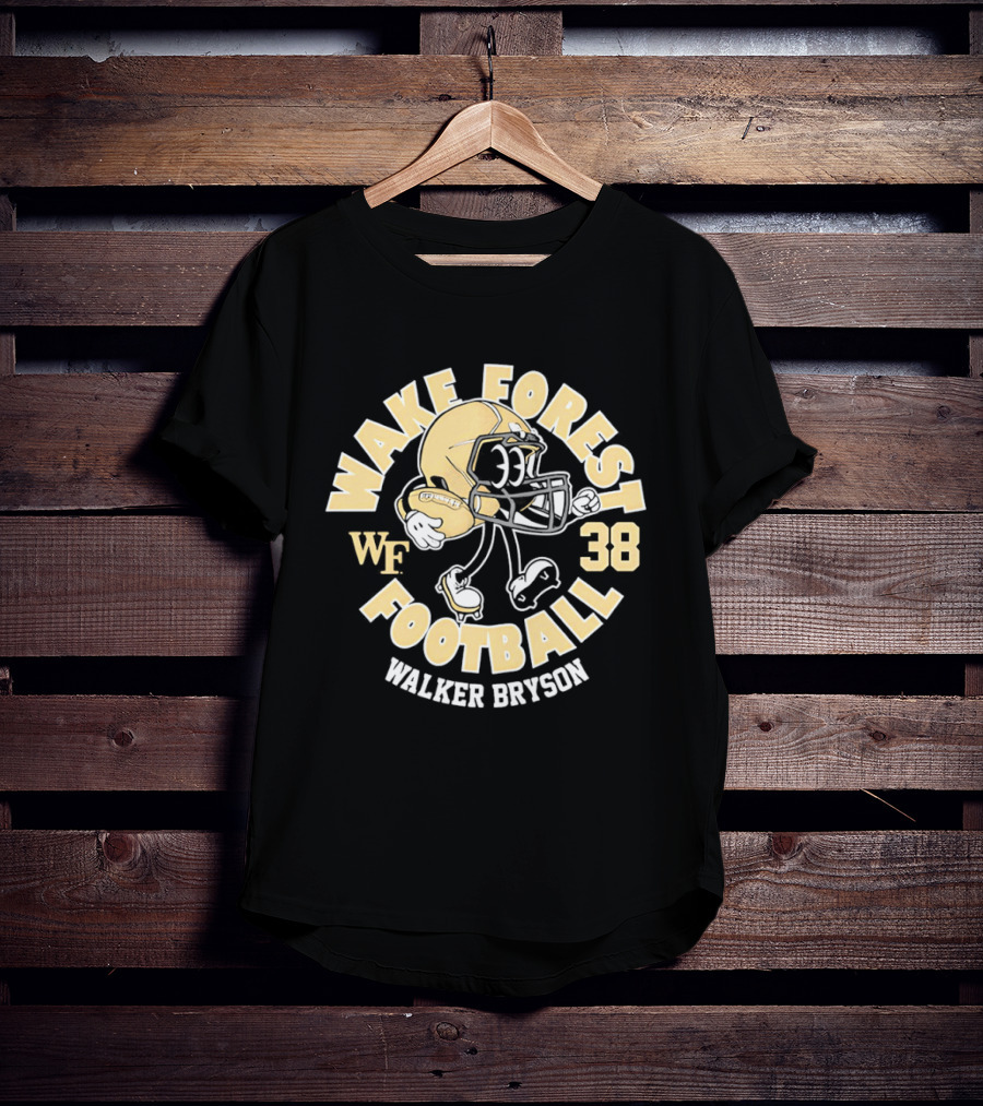 Walkers Bryson 38 Wake Forest Demon Deacons NCAA Football T-Shirt