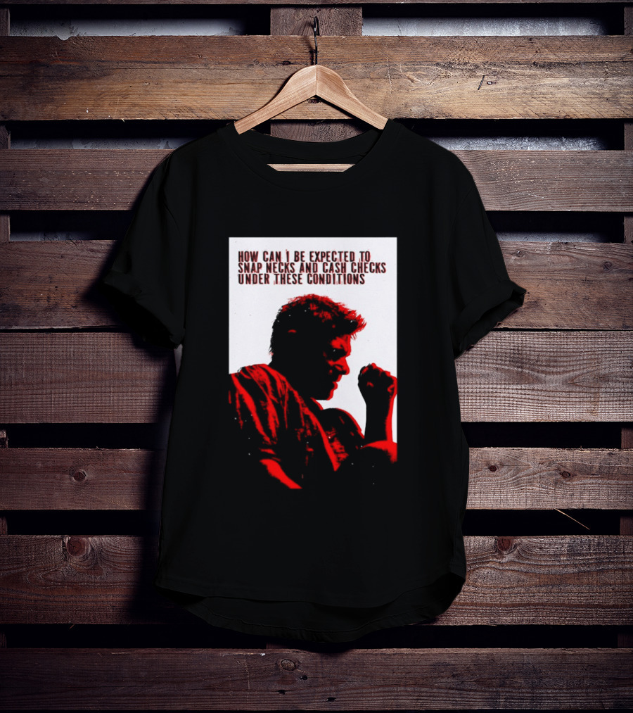 How Can I Be Expected To Snap Necks And Cash Checks Under These Conditions T-Shirt