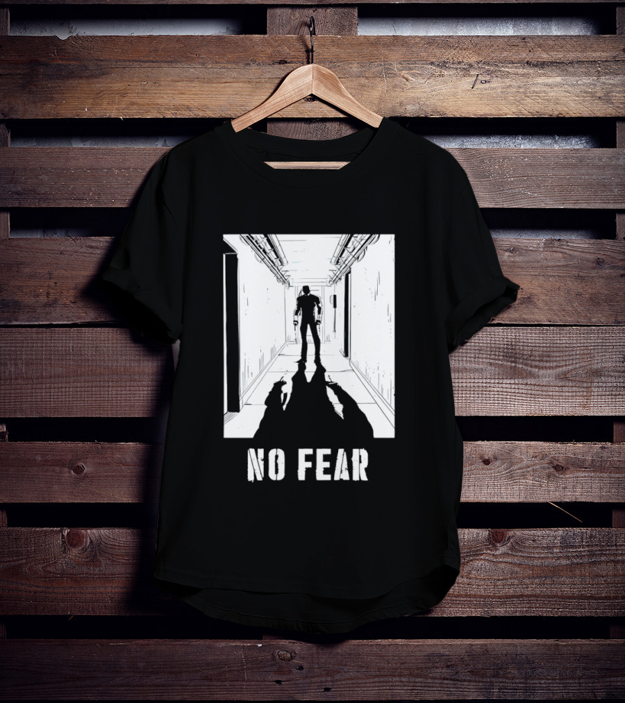 No Fear Redux Corridor Shadow Person Standing T-Shirt