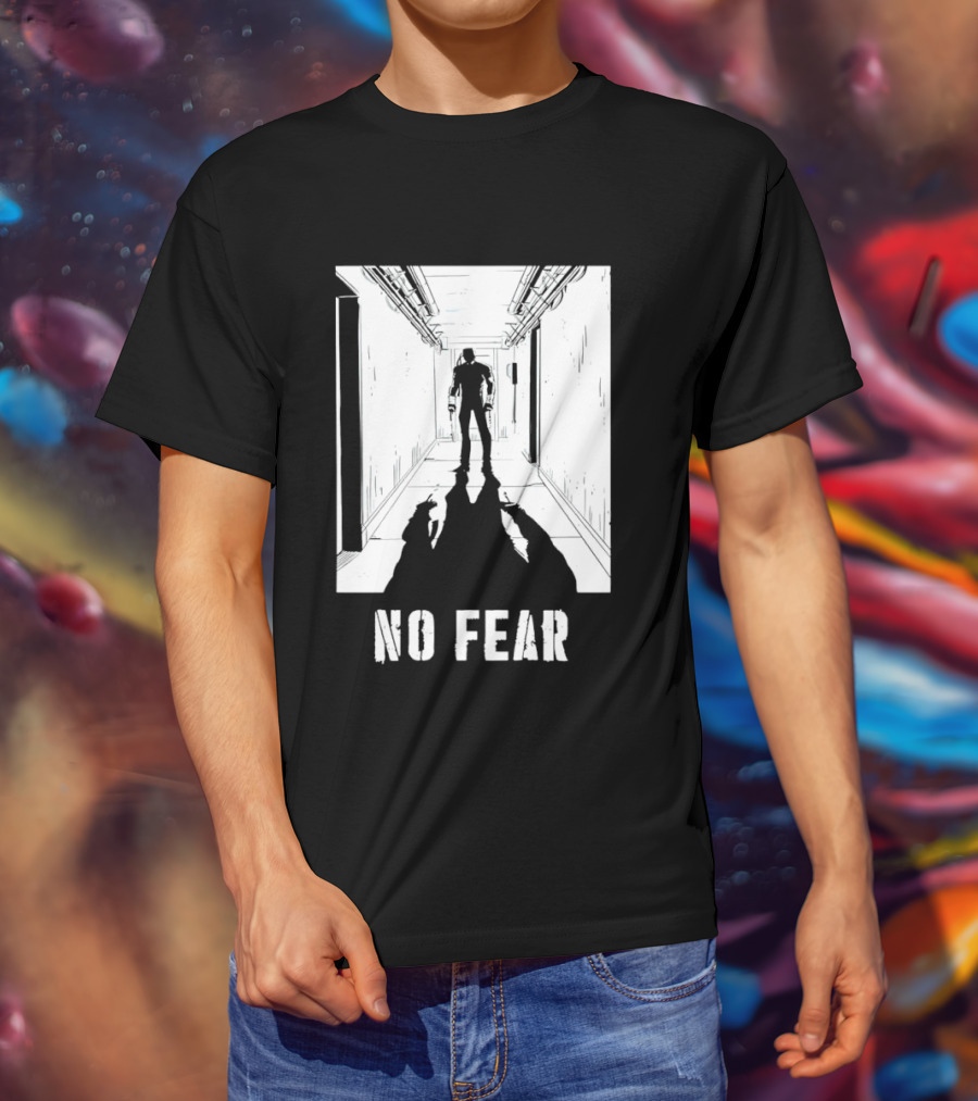 No Fear Redux Corridor Shadow Person Standing T-Shirt