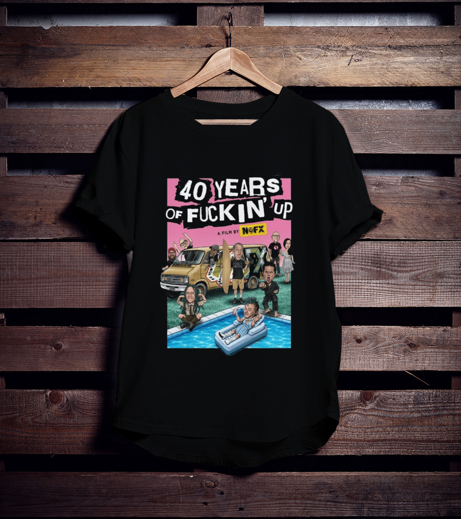 NOFX 40 Years Of Fuckin' Up A Film By NOFX Art Blue T-Shirt