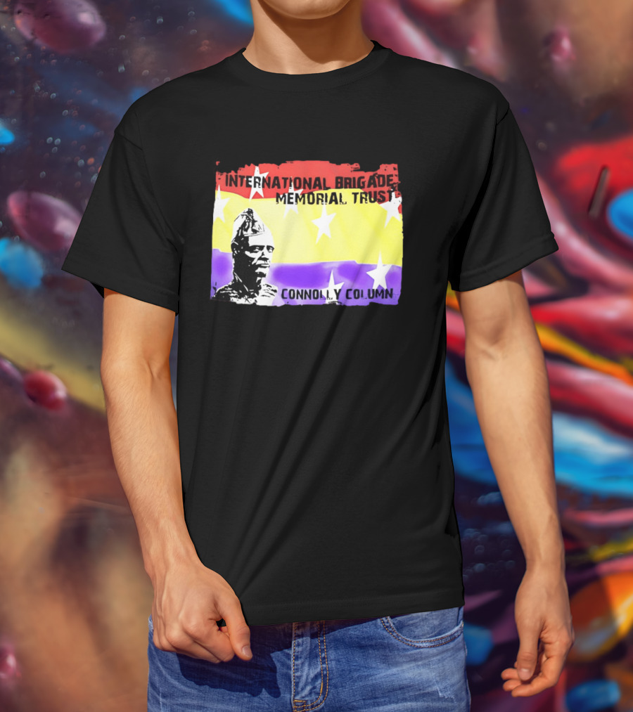 International Brigade Memorial Trust Connolly Column Star Flag T-Shirt