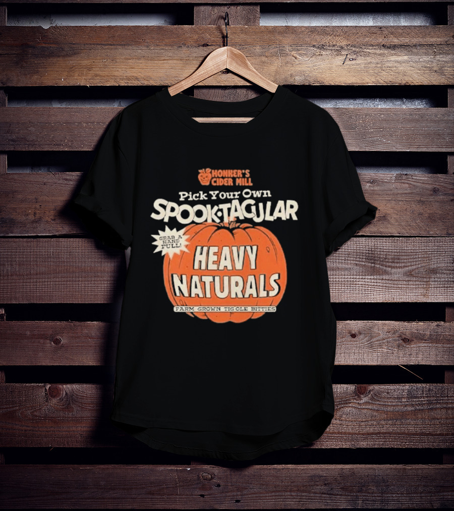 Hohner's Cider Mill Pick Your Own Spooktacular Heavy Naturals Pumpkin T-Shirt