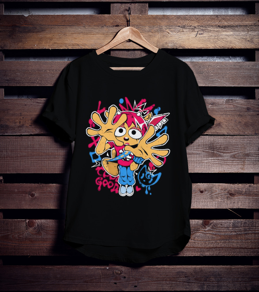 Lammy Metal Girly Vibrant Cartoon Character With Playful Expression And Colorful Burst T-Shirt