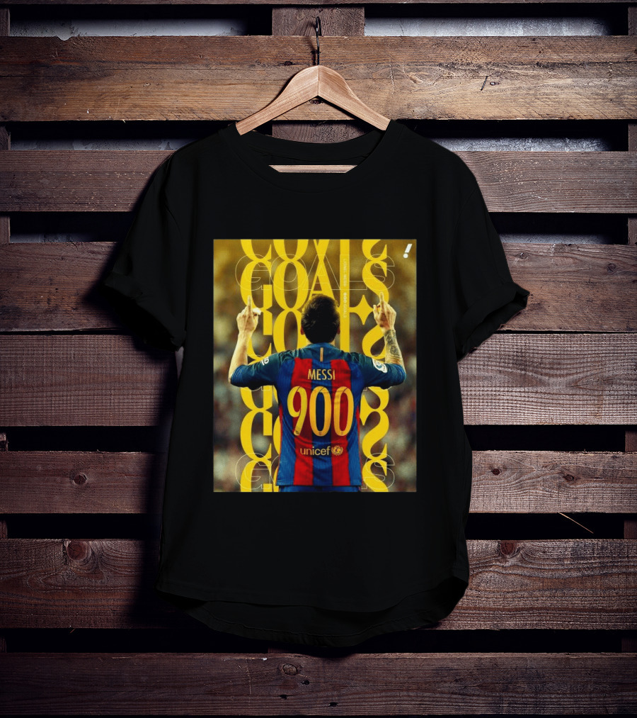 Messi 900 Goals Unicef Barcelona Jersey T-Shirt