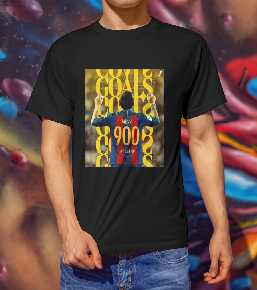 Messi 900 Goals Unicef Barcelona Jersey T-Shirt