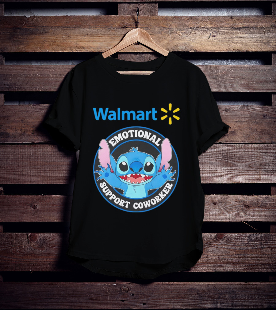 Walmart Stitch Emotional Support Coworker T-Shirt