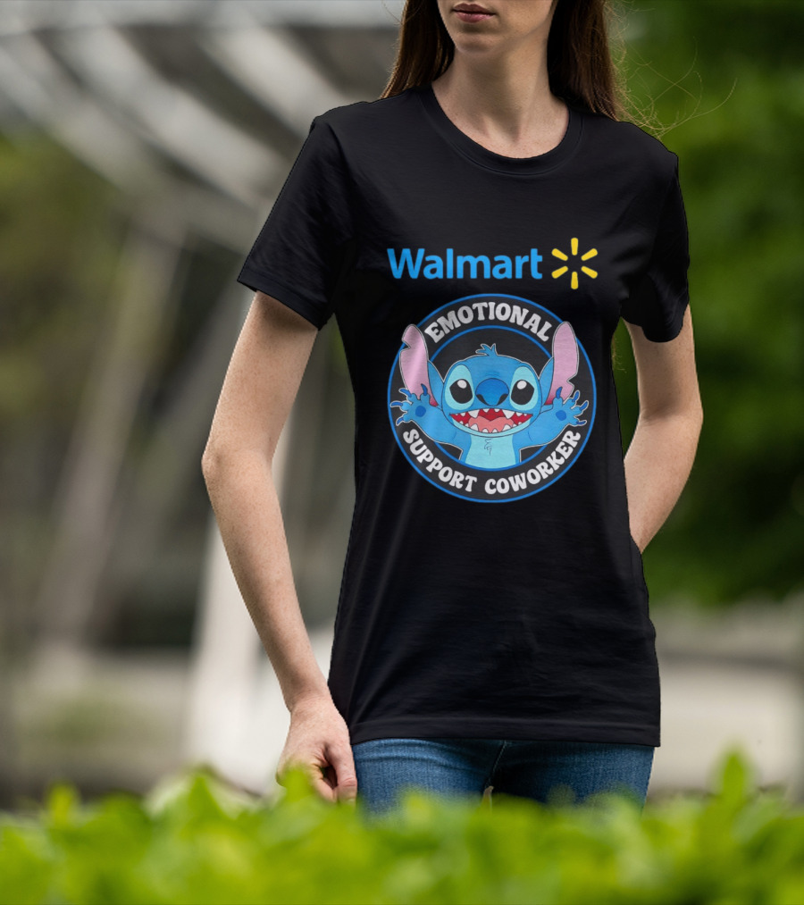 Walmart Stitch Emotional Support Coworker T-Shirt