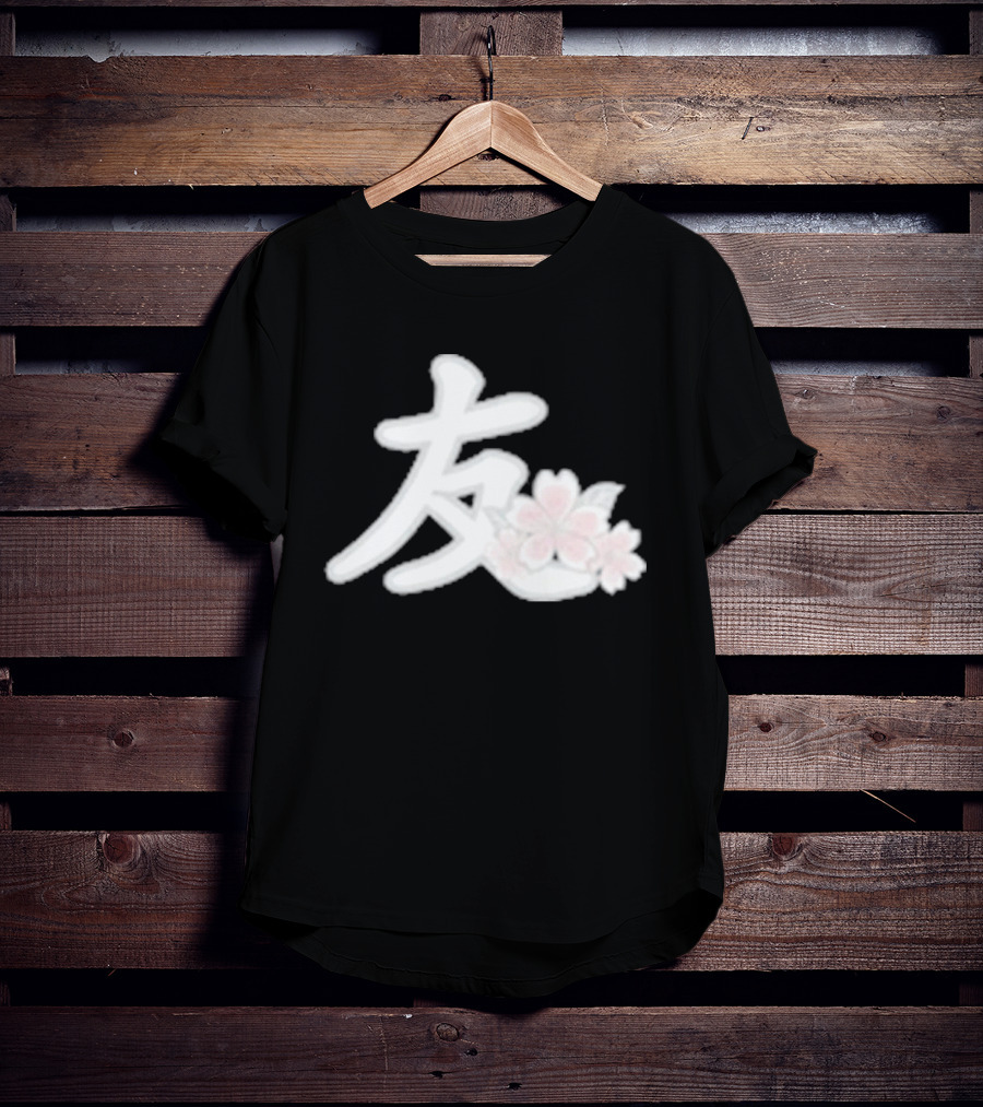 YFK Blossoms Sakura Kanji Friendship T-Shirt