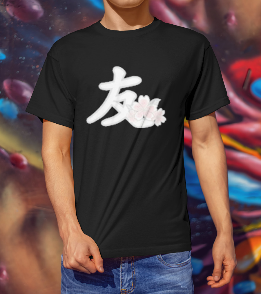 YFK Blossoms Sakura Kanji Friendship T-Shirt
