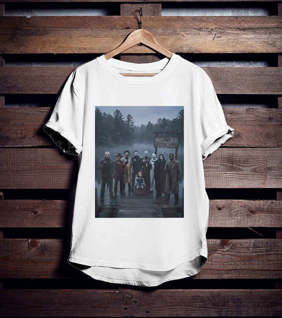 Chucky Horror Camp Crystal Lake Jason Freddy Michael Myers Scream T-Shirt