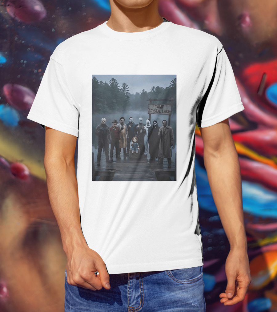 Chucky Horror Camp Crystal Lake Jason Freddy Michael Myers Scream T-Shirt