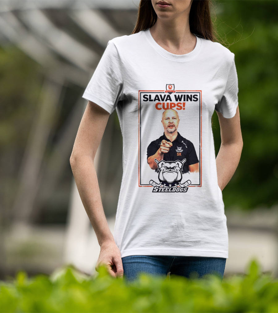 Sheffield Steeldogs Hockey Slava Wins Cups T-Shirt