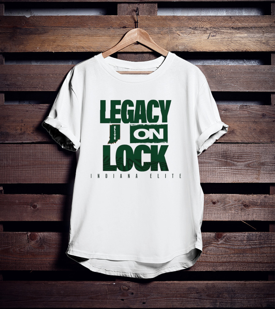 Legacy On Lock Indiana Elite Basketball State Pride T-Shirt