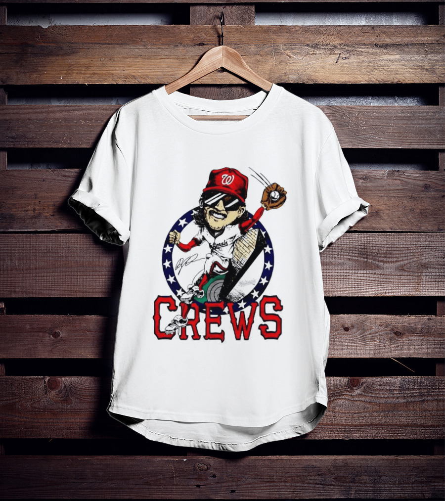 Dylan Crews Washington Nationals MLB Caricature With Baseball Glove And Cap T-Shirt