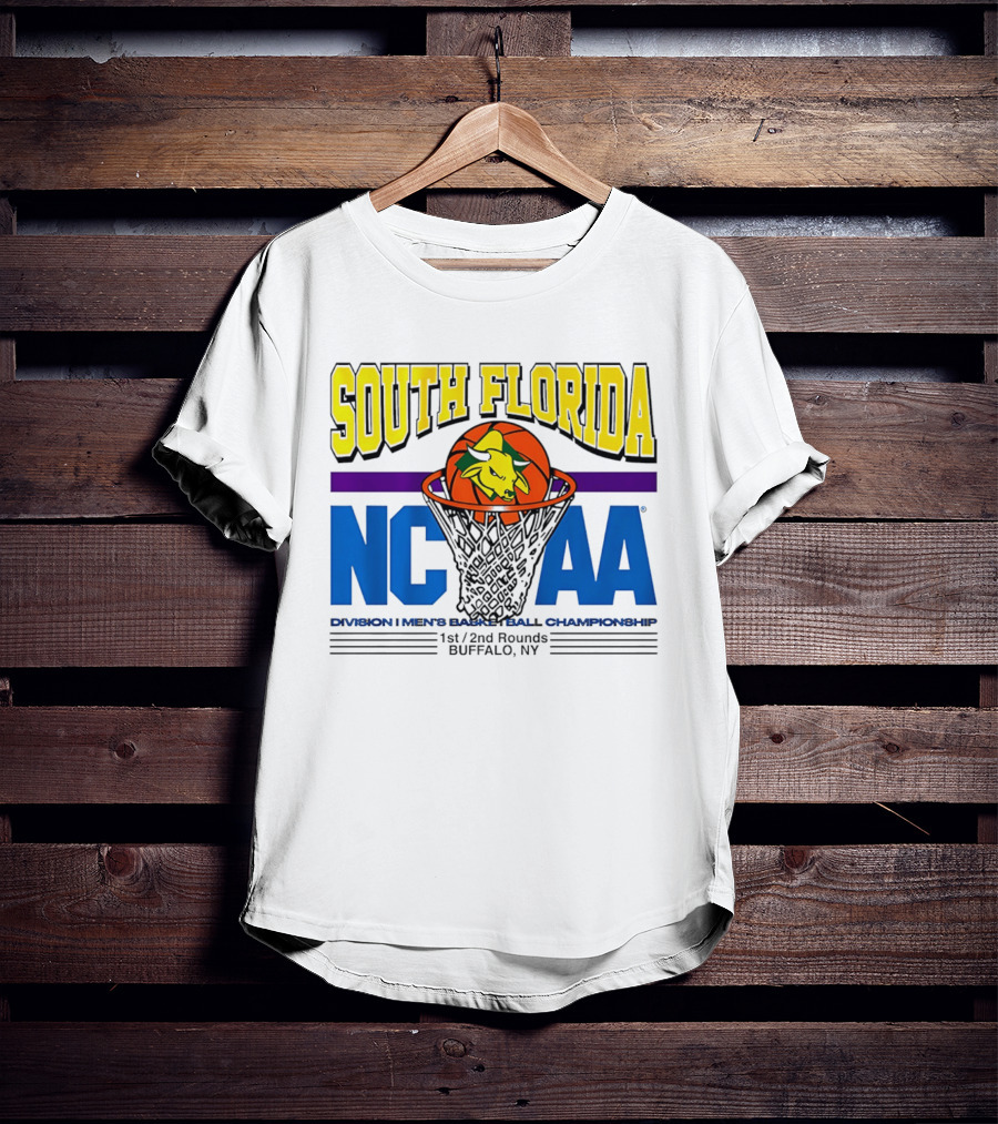 South Florida Bulls NCAA Division I Men's Basketball Championship 2026 Buffalo NY T-Shirt