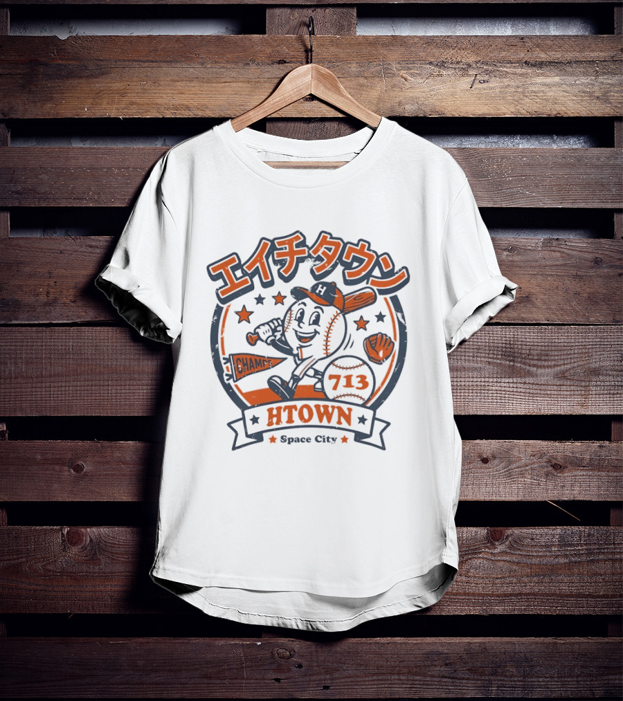 HTOWN 713 Champs Space City Baseball T-Shirt