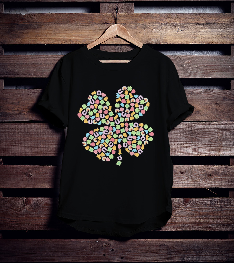 Lucky Charms Four Leaf Clover Candy St Patricks Day 2026 T-Shirt