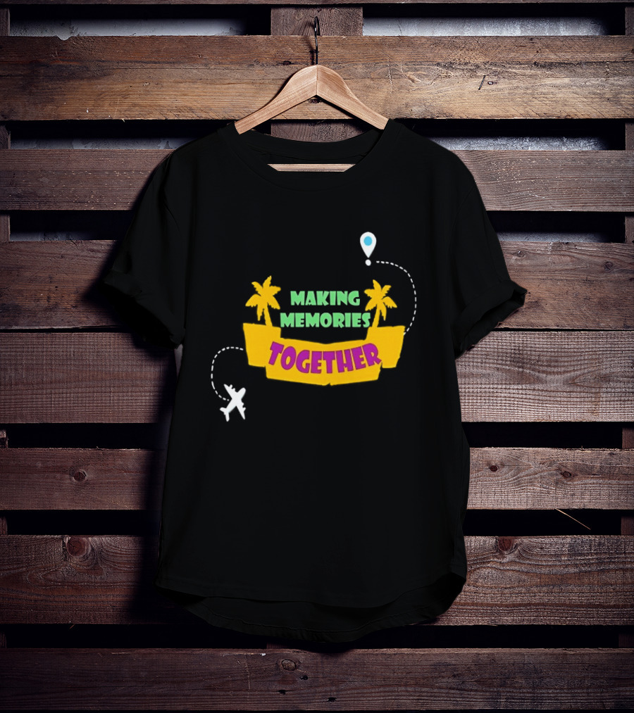 Making Memories Together Tropical Adventure With Plane And Palm Trees T-Shirt