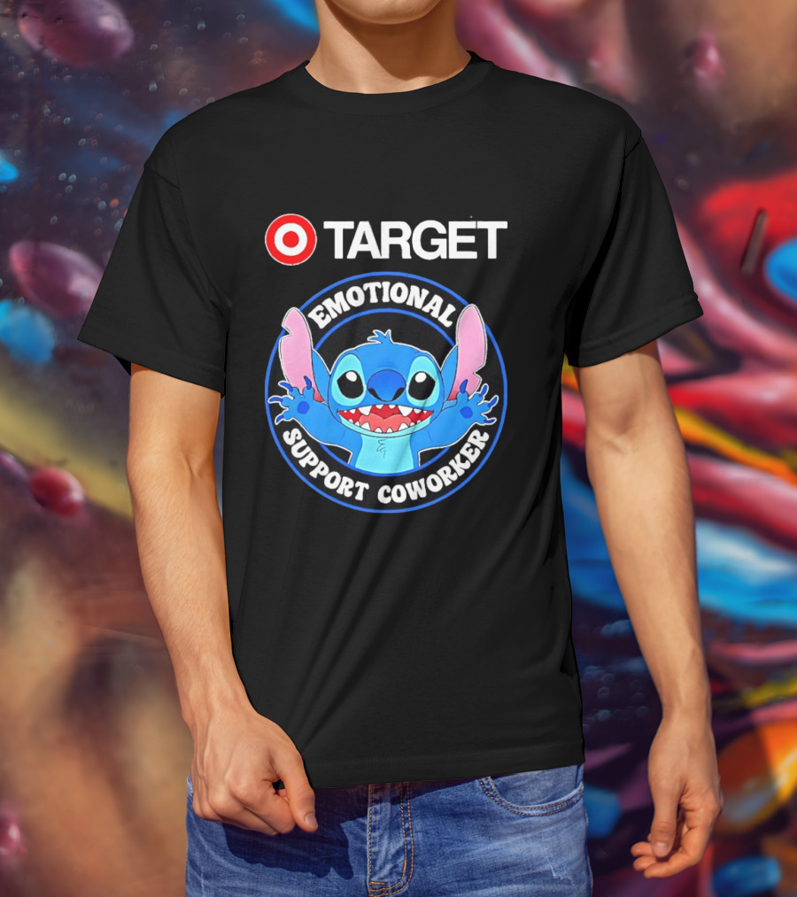 Target Happy Stitch Emotional Support Coworker T-Shirt