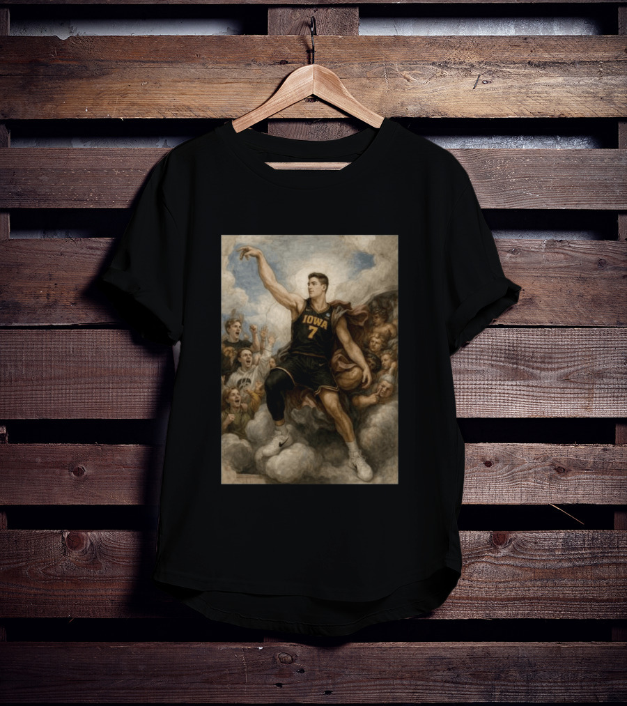 Iowa Hawkeyes Alvaro Folgueiras Number 7 Basketball Renaissance Style Fans T-Shirt