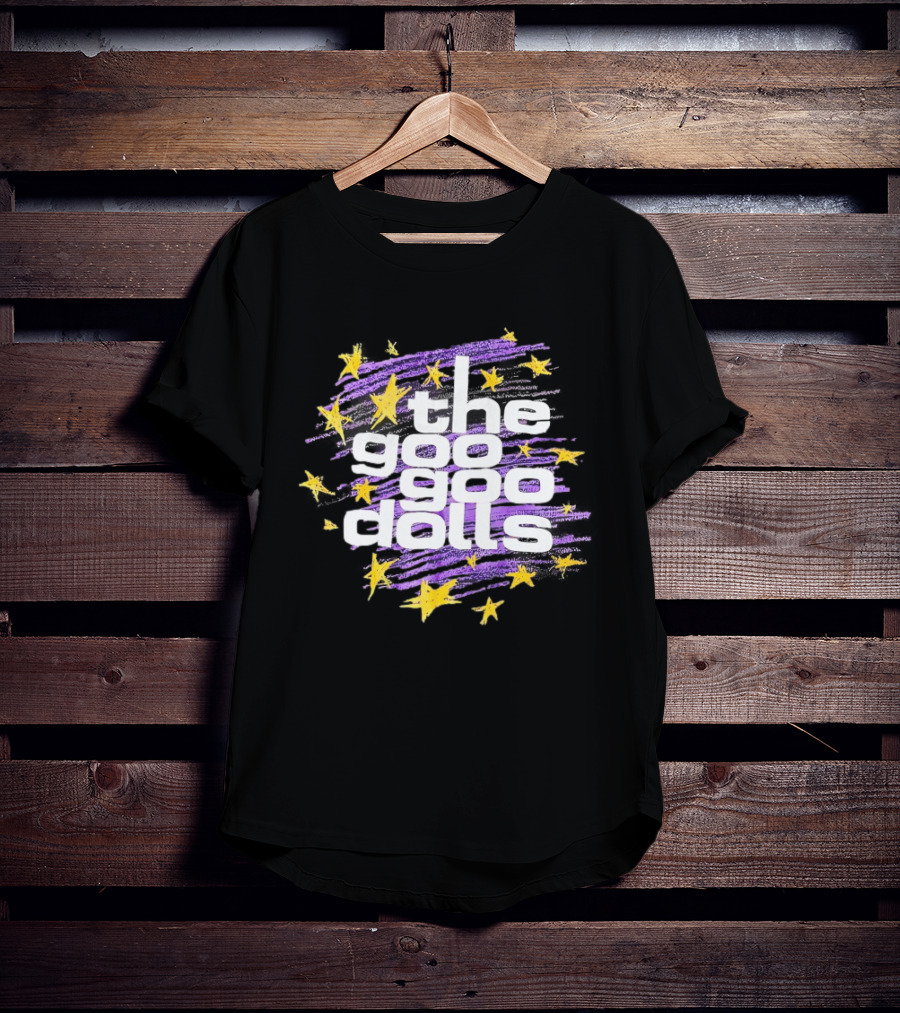 The Goo Goo Dolls Purple And Yellow Stars Brushstroke T-Shirt