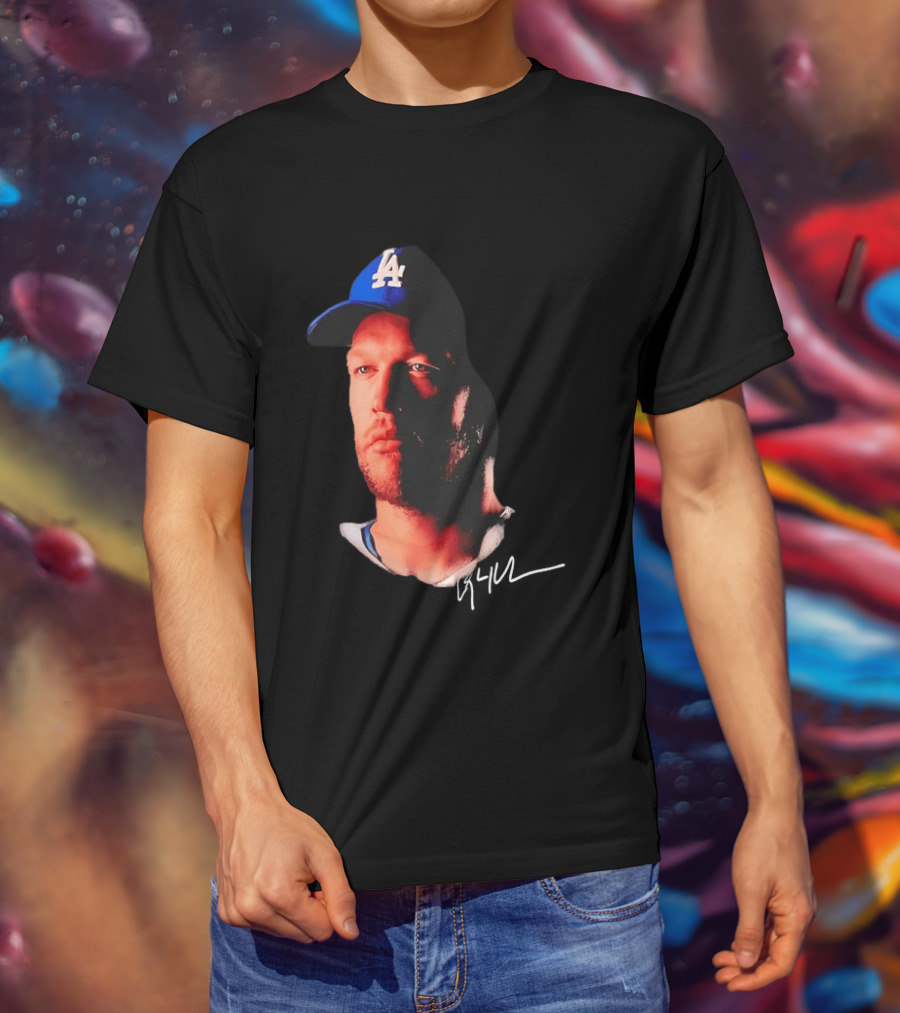 Clayton Kershaw LA Dodgers Baseball Cap Image T-Shirt