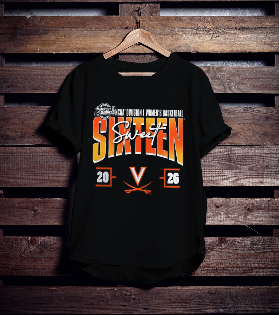2026 NCAA Women's Basketball Sweet Sixteen Virginia Cavaliers Tournament T-Shirt