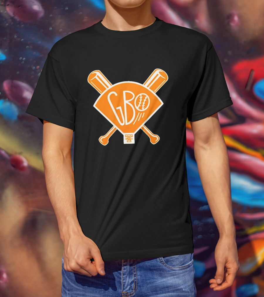 GBO Baseball Orange Crossed Bats University Of Tennessee Vols T-Shirt