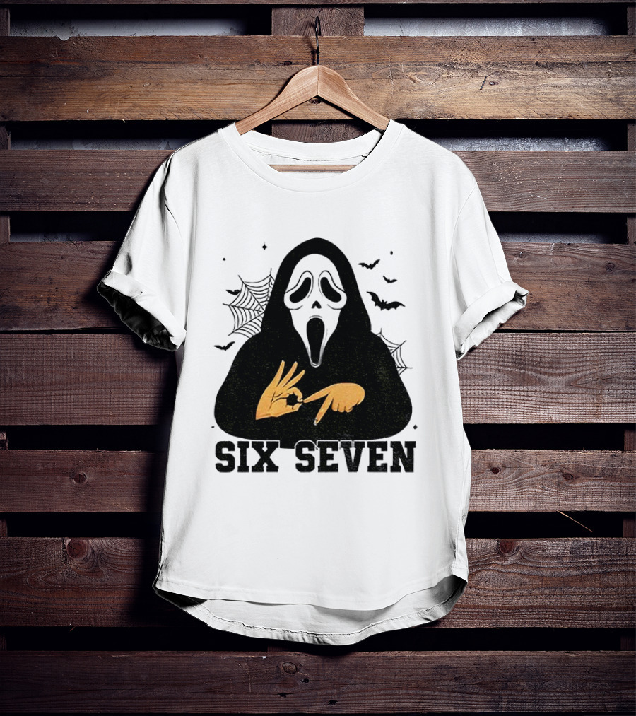 Ghostface Six Seven Halloween Bundle Bats And Webs T-Shirt
