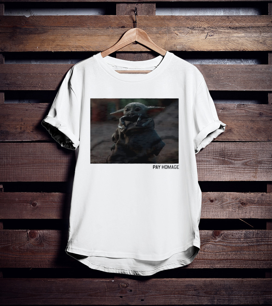 Pay Homage Grogu The Mandalorian Star Wars Iconic Baby Yoda T-Shirt