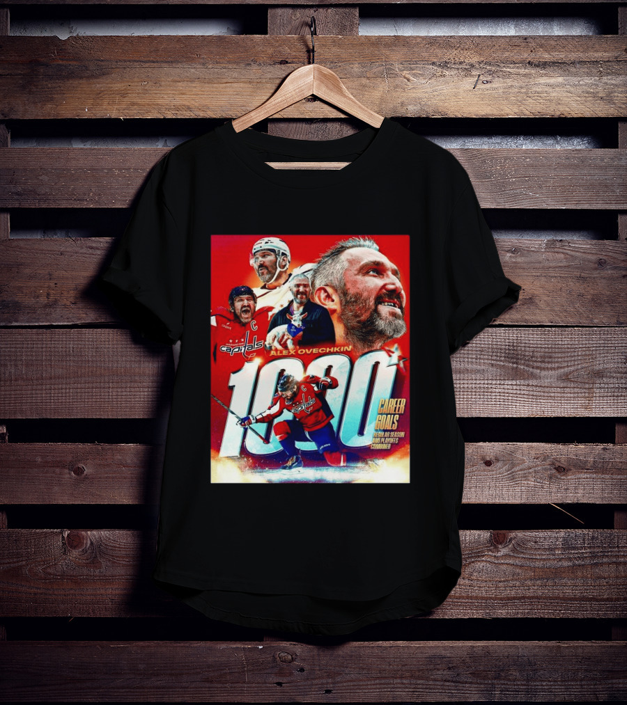 Alex Ovechkin Capitals 1000 Career Goals Iconic NHL T-Shirt