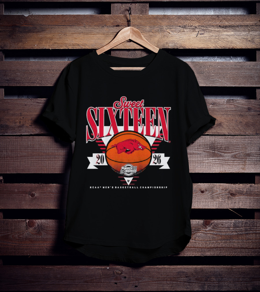 Arkansas Razorbacks Basketball 2026 Sweet Sixteen T-Shirt