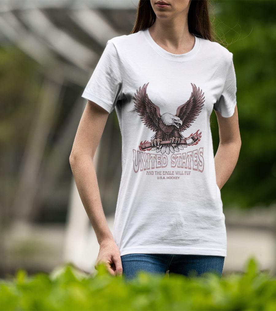 United States Free Bird Hockey And The Eagle Will Fly T-Shirt