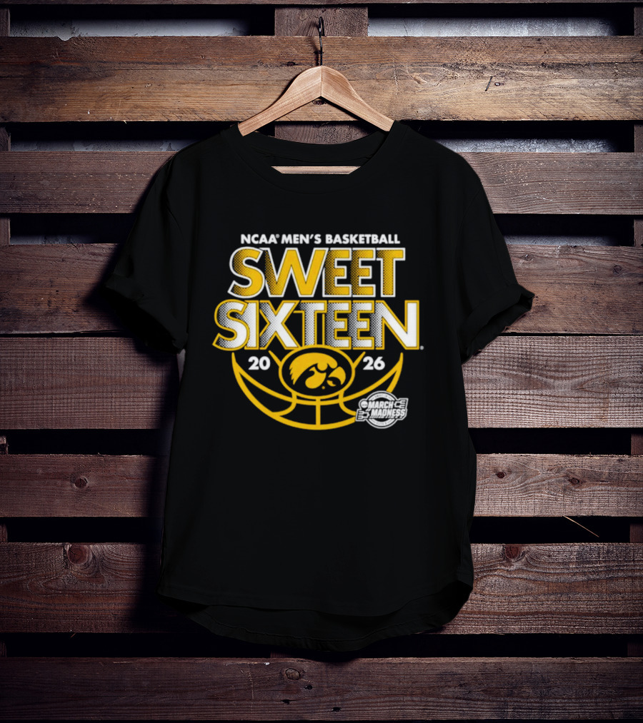NCAA Men's Basketball 2026 Sweet Sixteen Iowa Hawkeyes March Madness T-Shirt