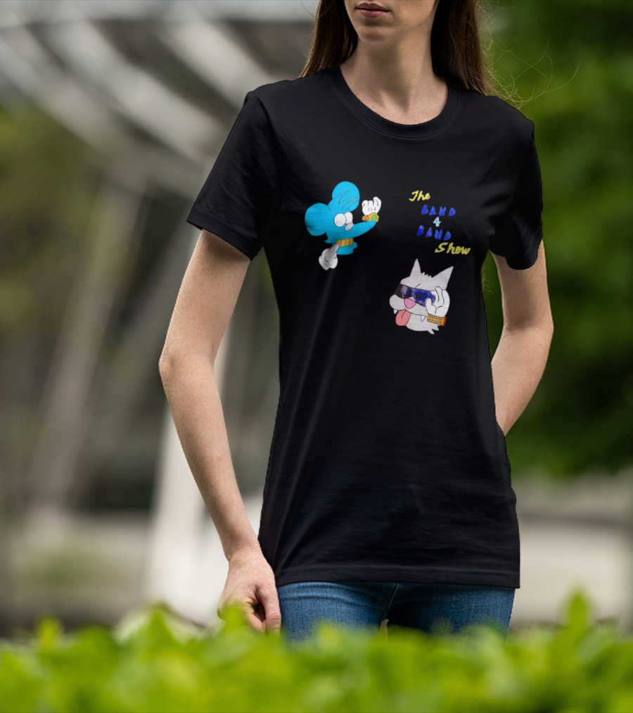 The Itchy And Scratchy Band 4 Band Show Cartoon Characters T-Shirt