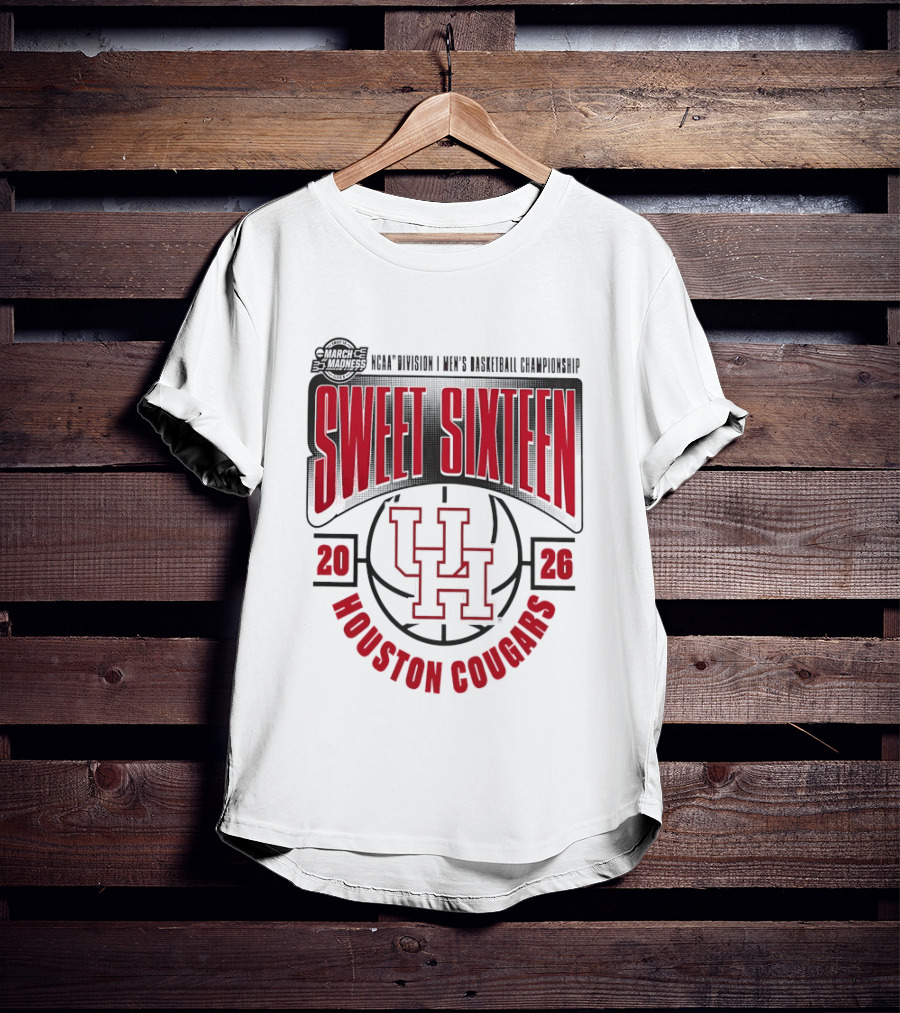 Houston Cougars 2026 NCAA Men's Basketball Championship Sweet Sixteen T-Shirt