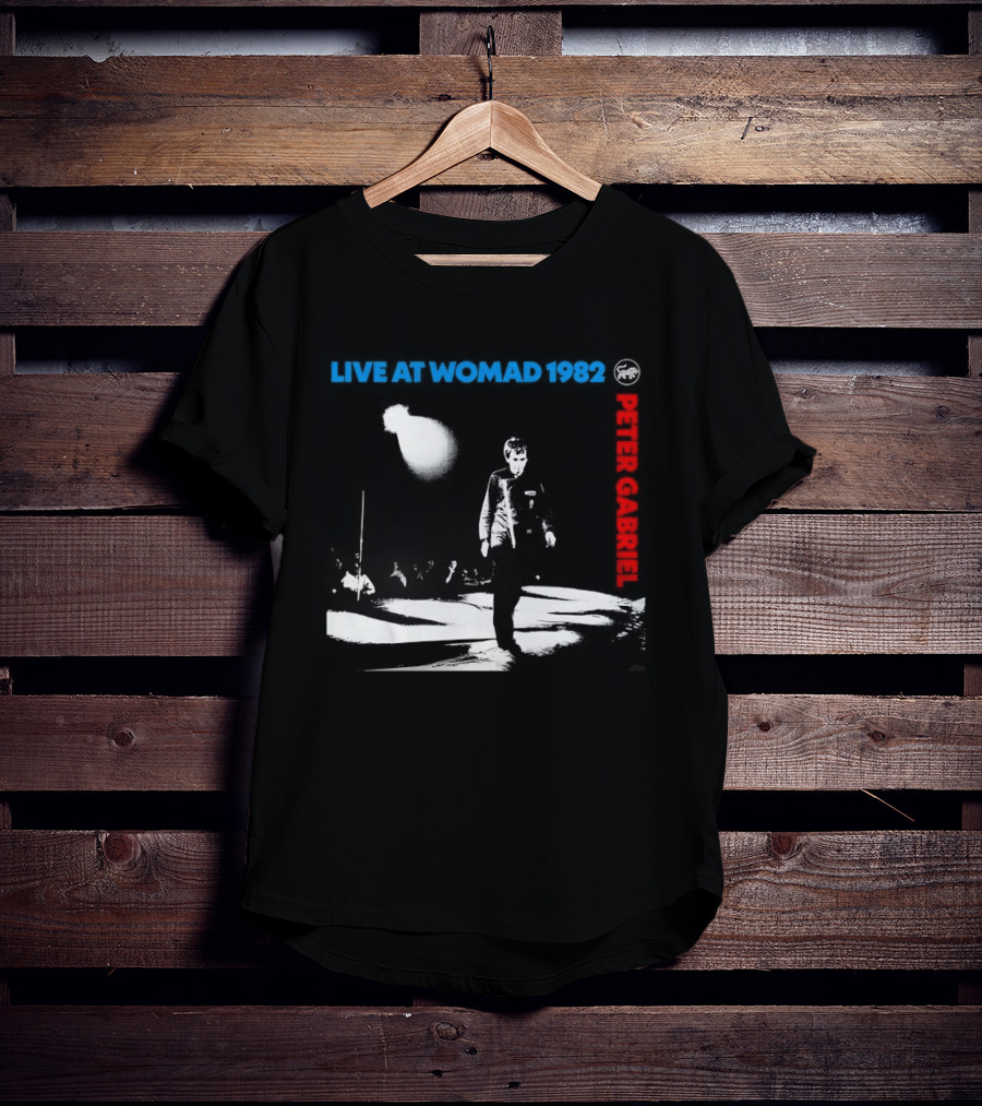 Live At Womad 1982 Peter Gabriel Vintage Concert Festival Archival T-Shirt