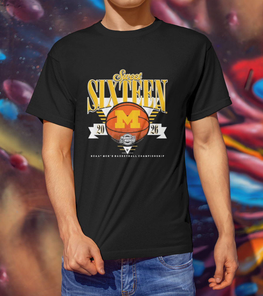 Michigan Sweet Sixteen MBB 2026 NCAA Tournament Basketball Championship T-Shirt