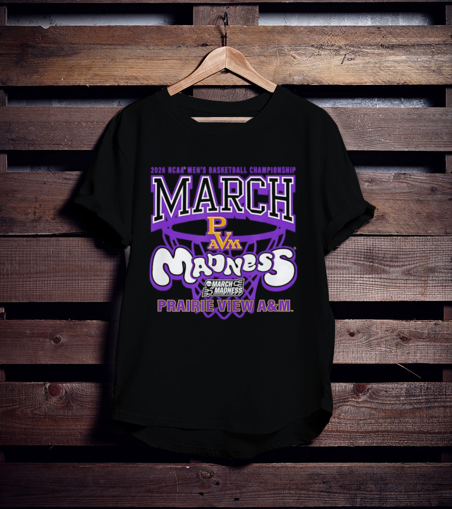 Prairie View A&M Panthers 2026 March Basketball Madness PVM T-Shirt
