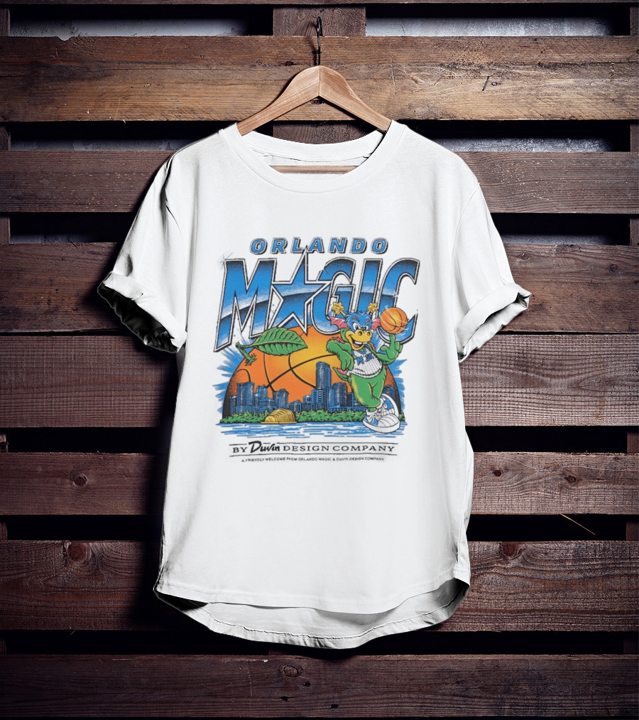 Orlando Magic Duvin City Beautiful 2026 Mascot Basketball Skyline T-Shirt