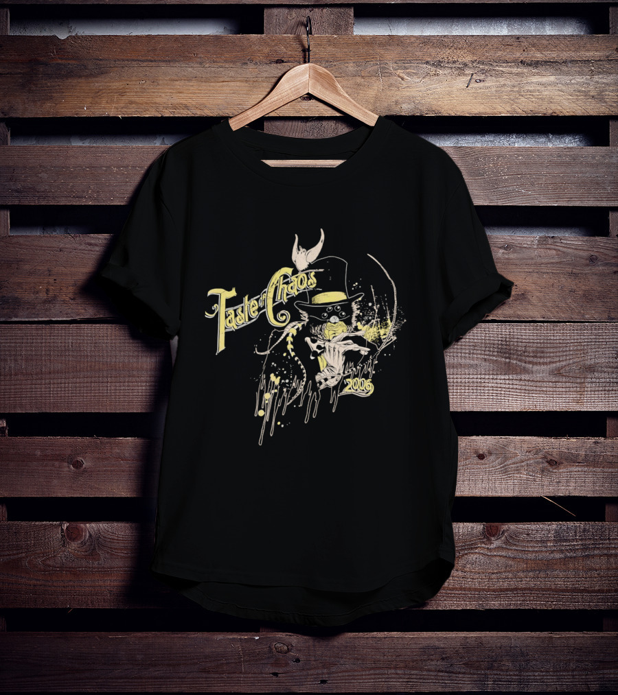 Taste Of Chaos Tour 2006 Vintage Style Character With Top Hat And Cane T-Shirt