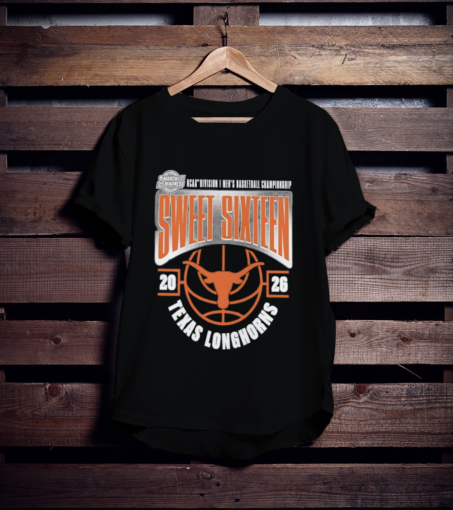 Texas Longhorns 2026 NCAA Men's Basketball Championship Sweet Sixteen T-Shirt