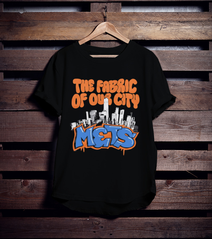 The Fabric Of Our City Mets New York Skyline Graffiti T-Shirt