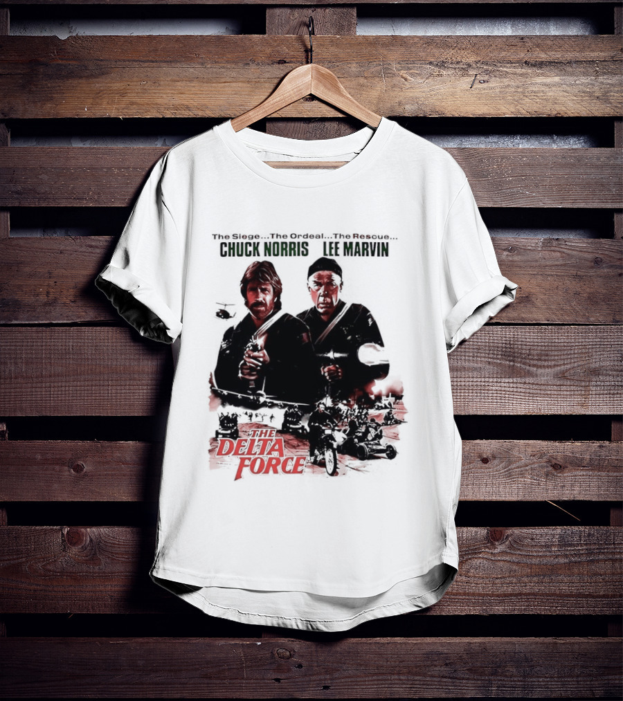 The Delta Force 1986 Chuck Norris Lee Marvin Movie T-Shirt