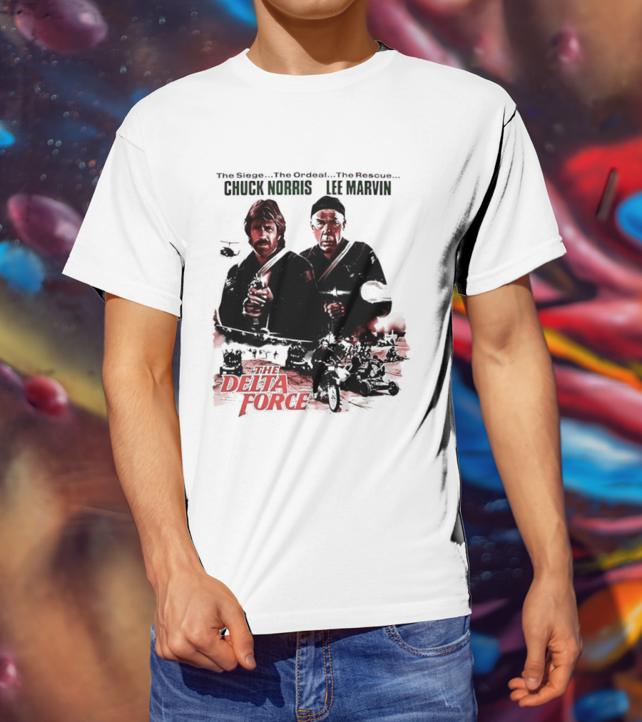 The Delta Force 1986 Chuck Norris Lee Marvin Movie T-Shirt