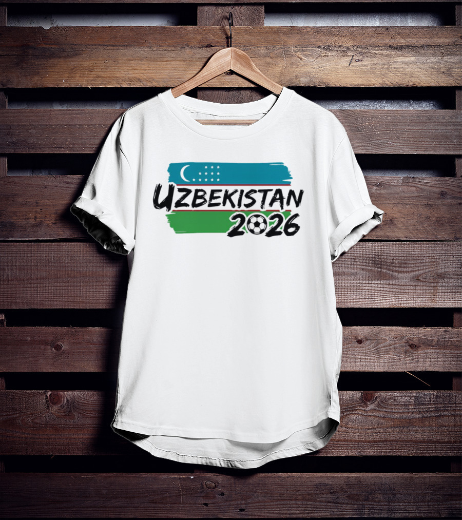 Uzbekistan 2026 National Team World Cup Soccer Flag T-Shirt