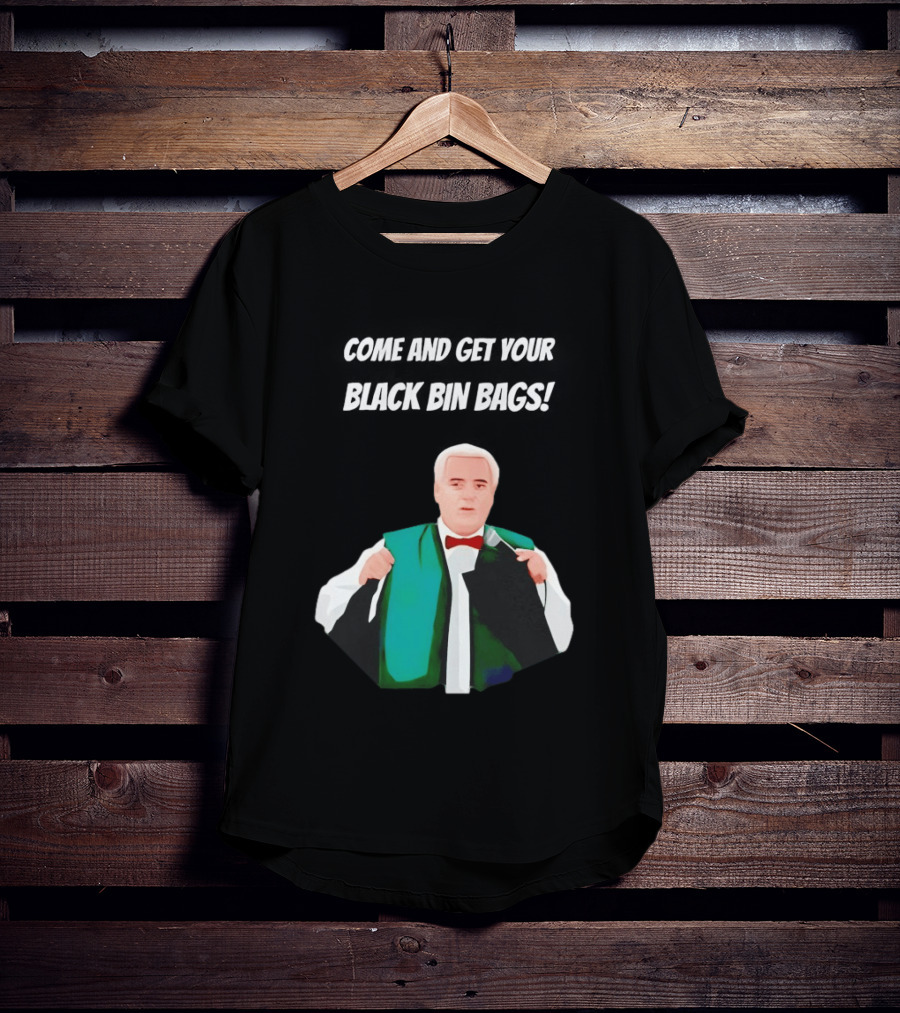 Brian Potter Come And Get Your Black Bin Bags Comic T-Shirt